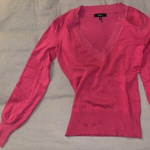 Express V-Neck Sweater in Pink